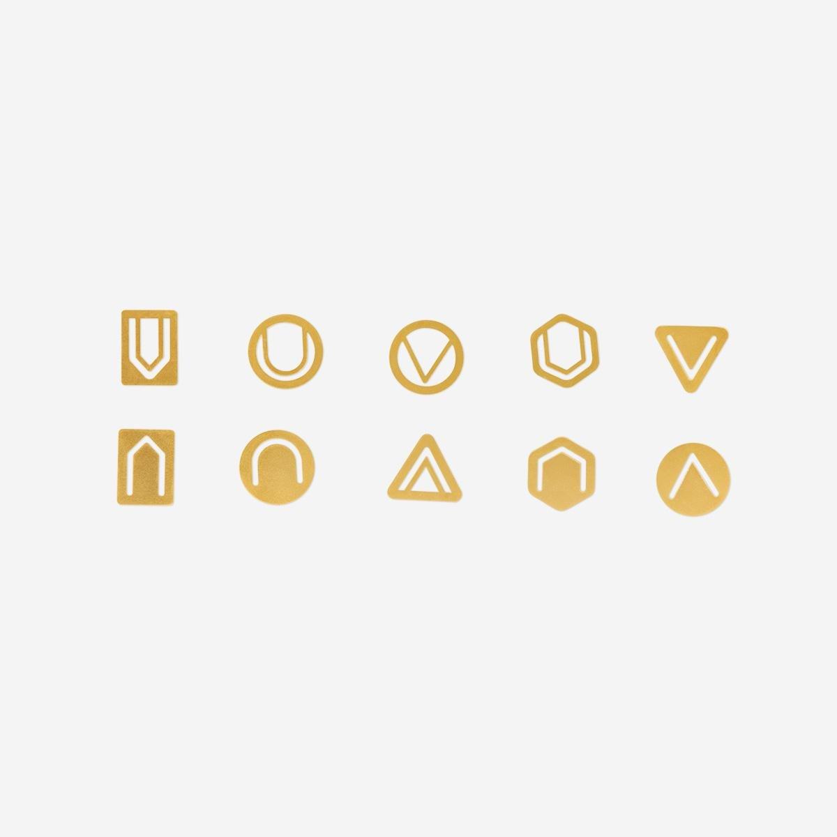 Gold bookmarks. 10 pcs
