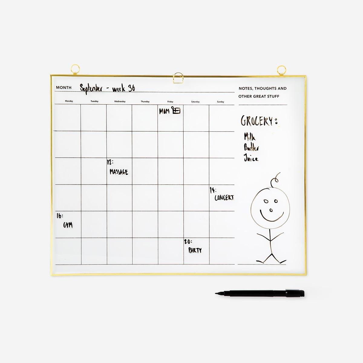 Multicolour planner board with marker