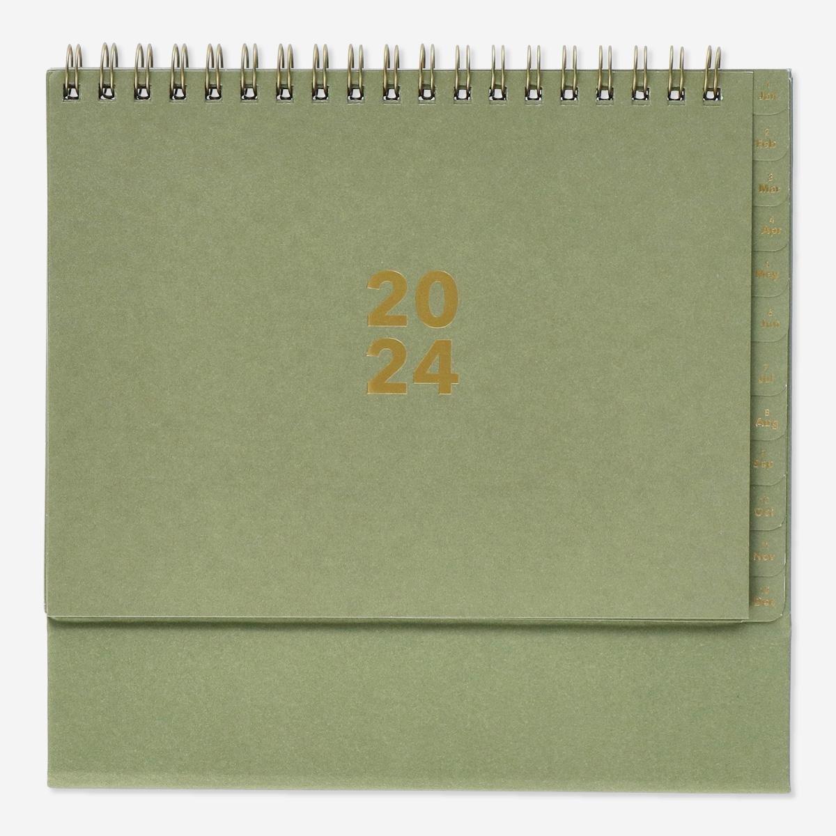 Green desk calendar. large