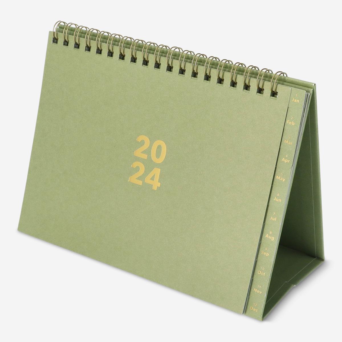 Green desk calendar. large