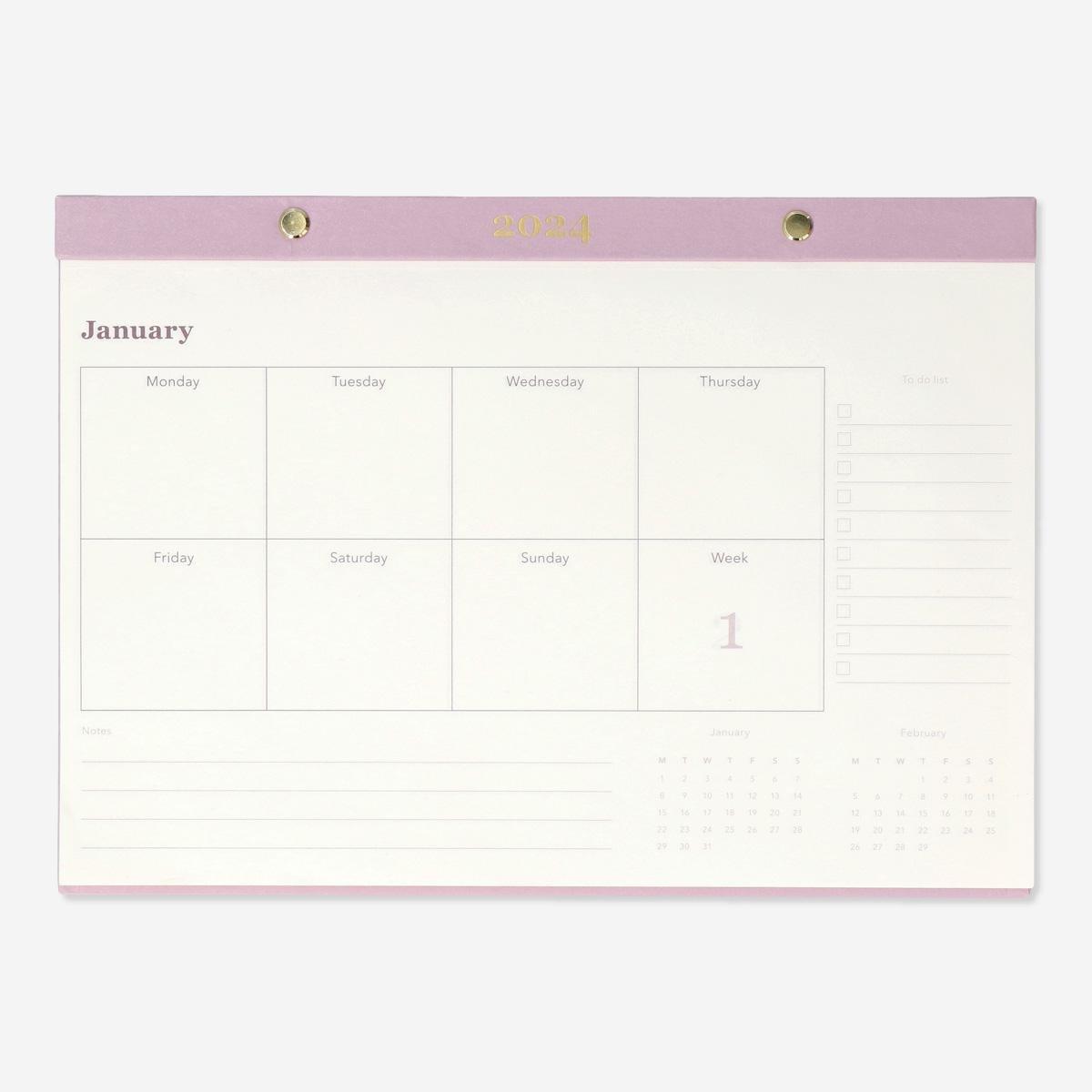 White weekly planner