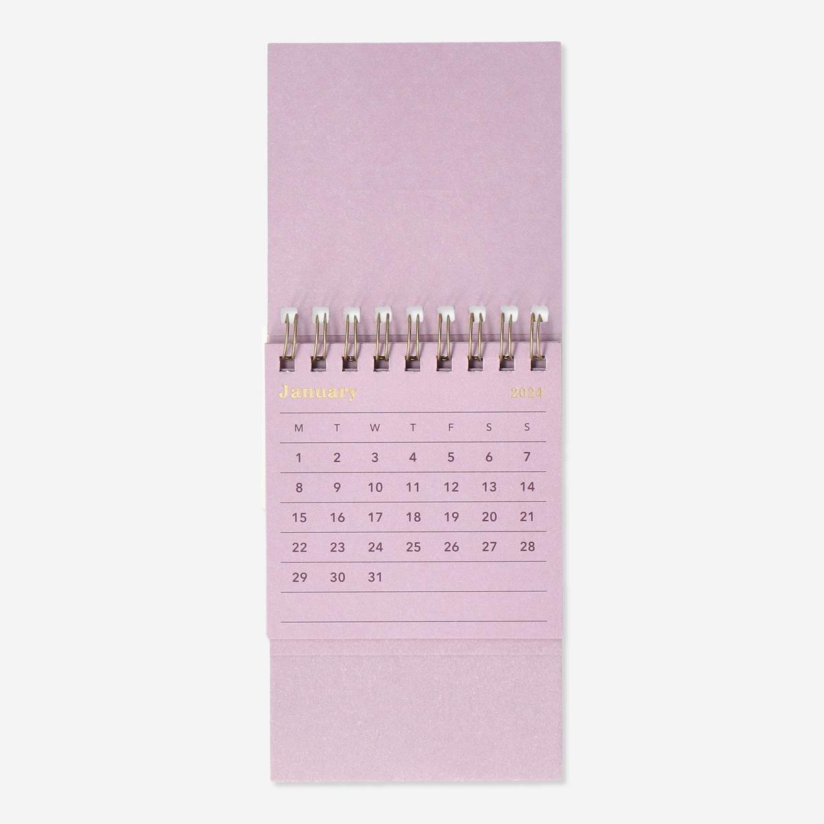 Purple desk calendar. small