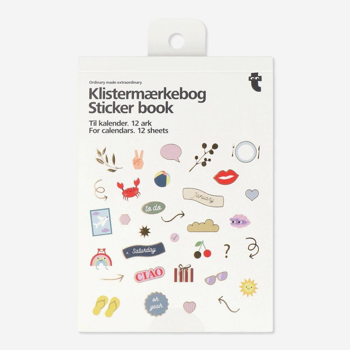 Multicolour sticker book. for calendar