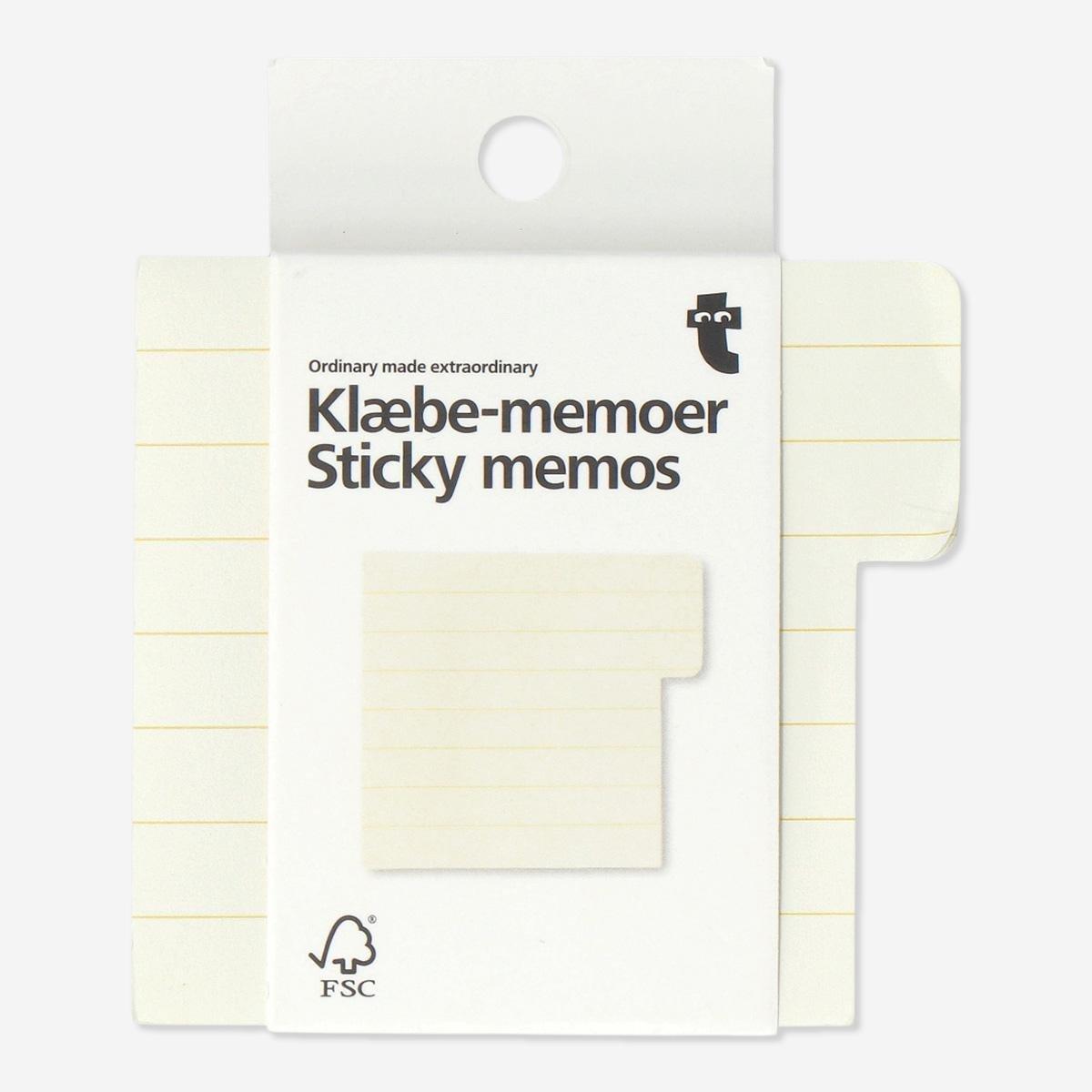 White sticky memos