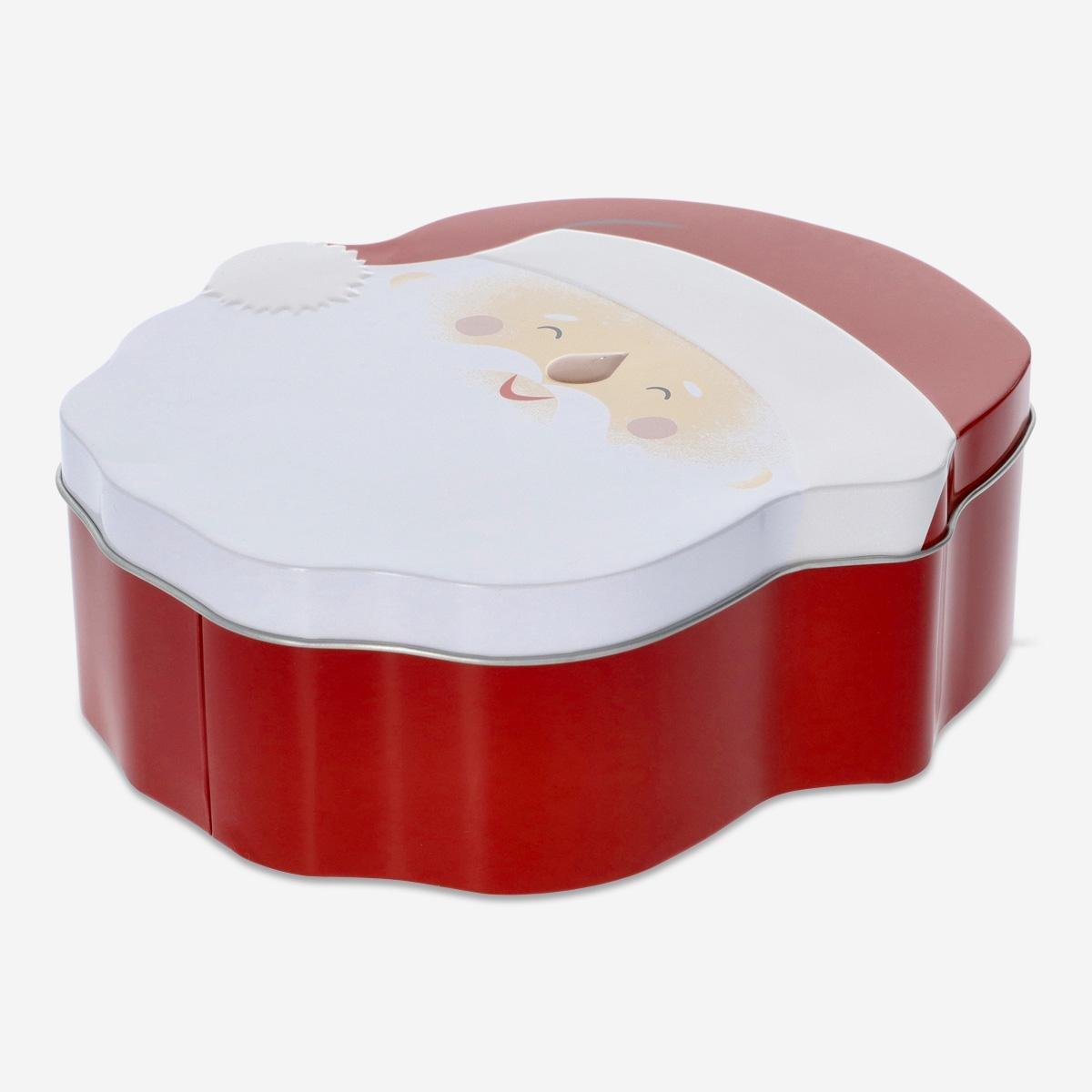 Multicolour Santas Face Cake Tin