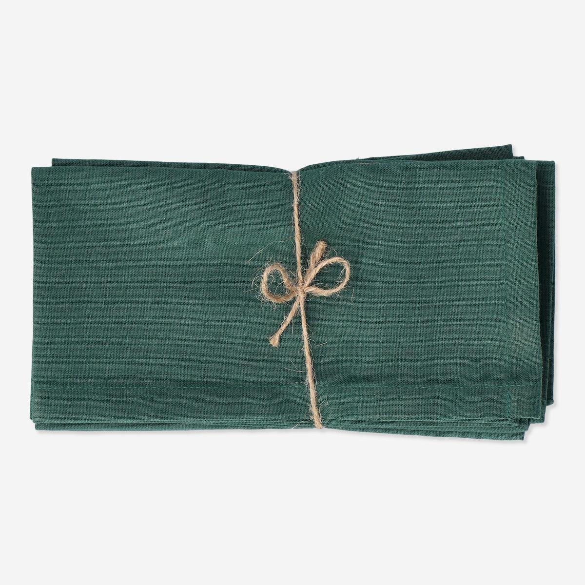 Green fabric napkins. 2 pcs