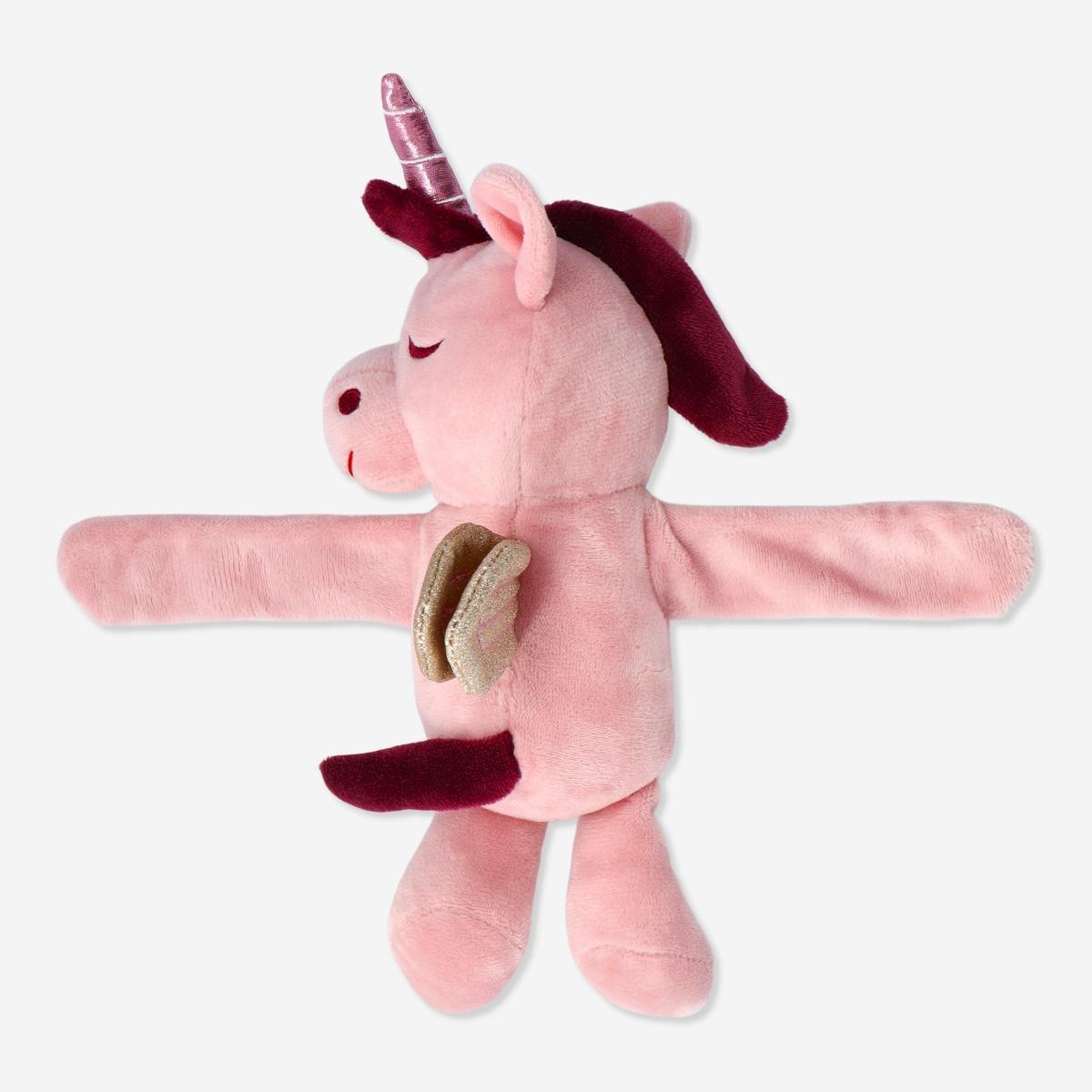Pink unicorn slap bracelet