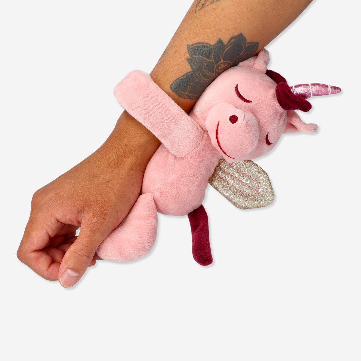 Pink unicorn slap bracelet