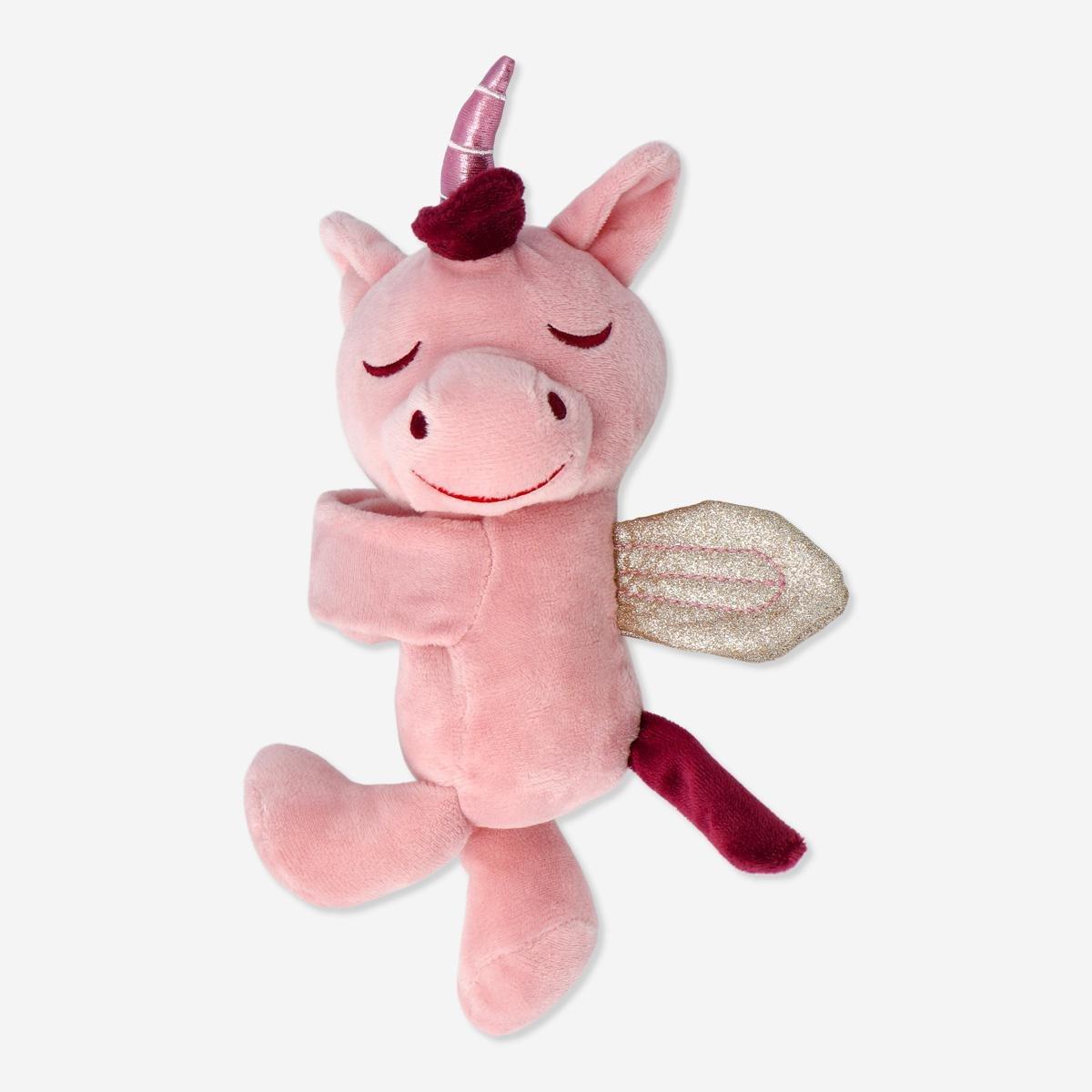 Pink unicorn slap bracelet