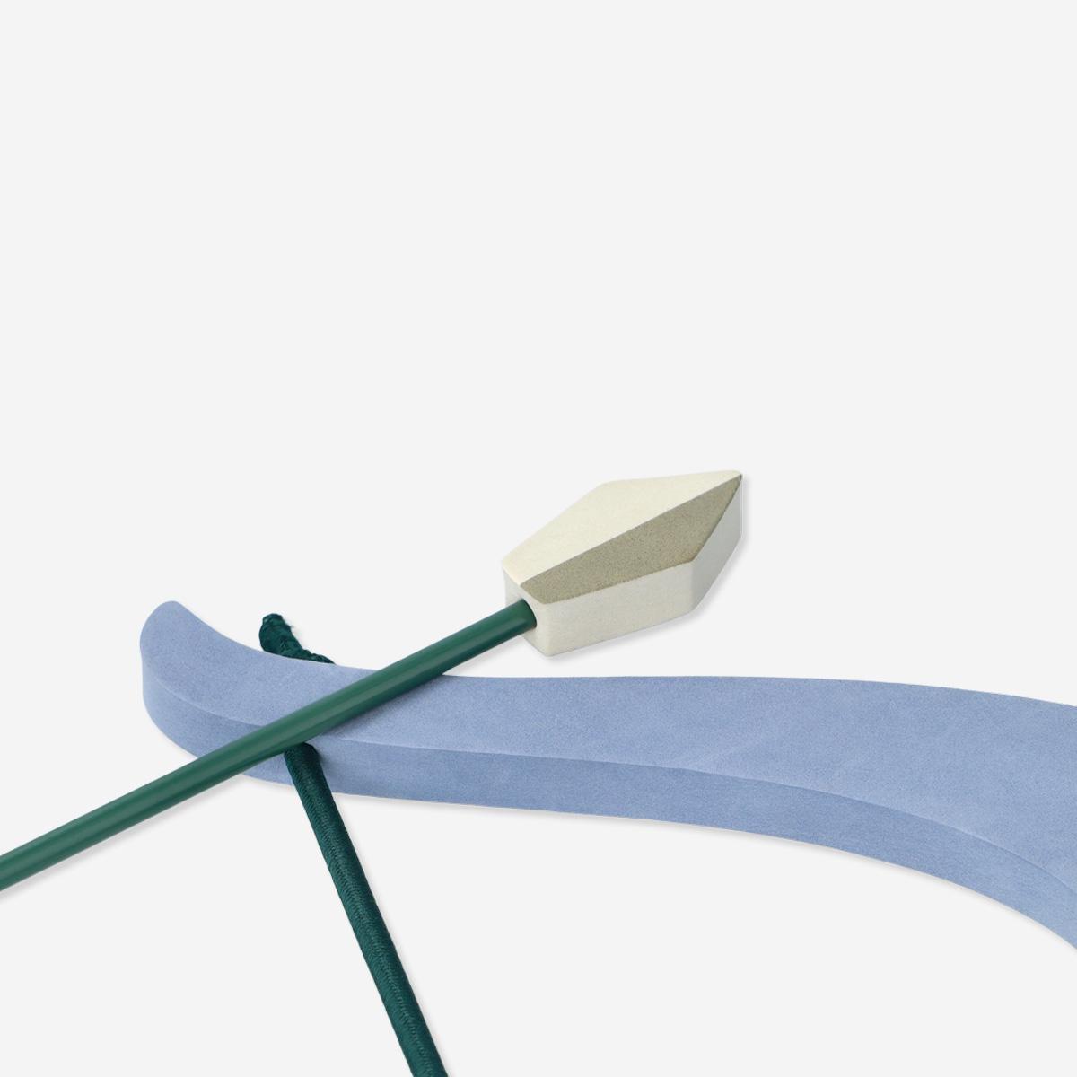 Blue bow and arrow