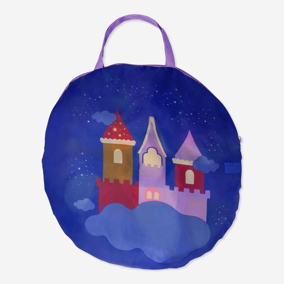 Purple play tent. indoor use