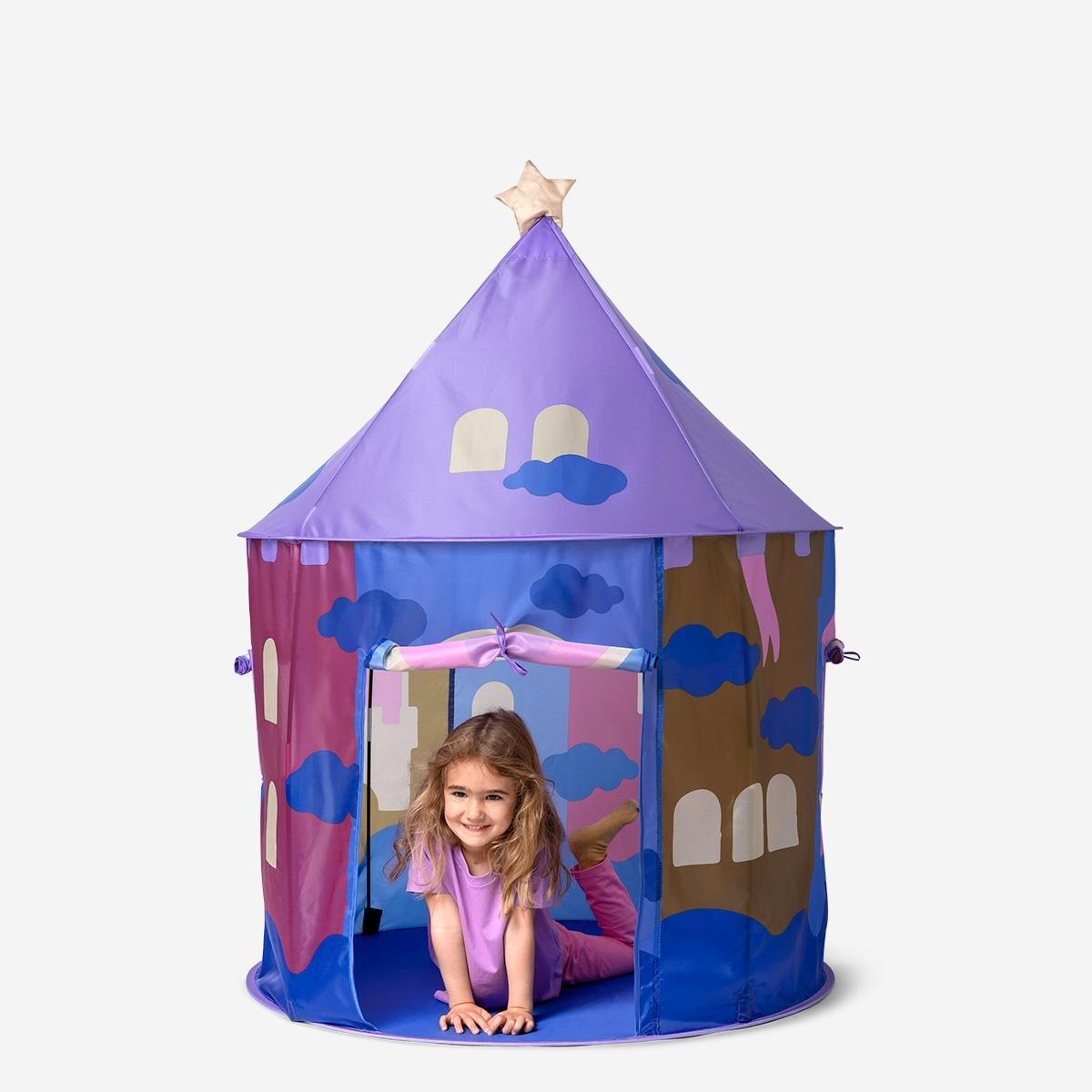 Purple play tent. indoor use