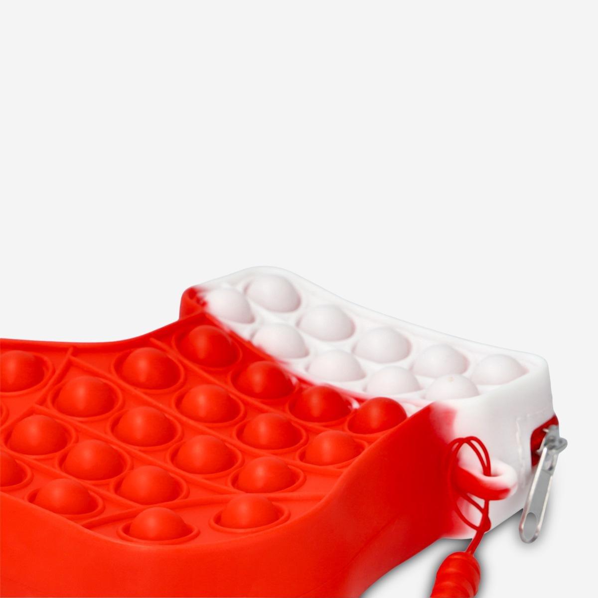 Red purse. push me