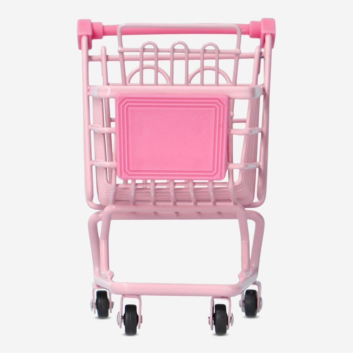 Pink mini shopping cart