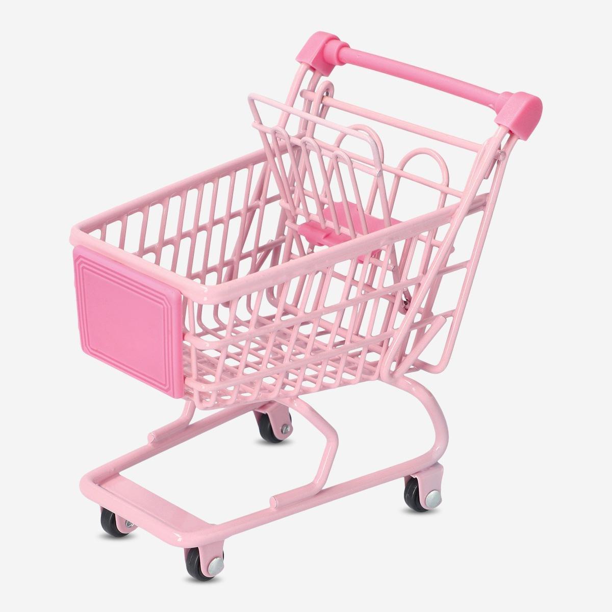 Pink mini shopping cart