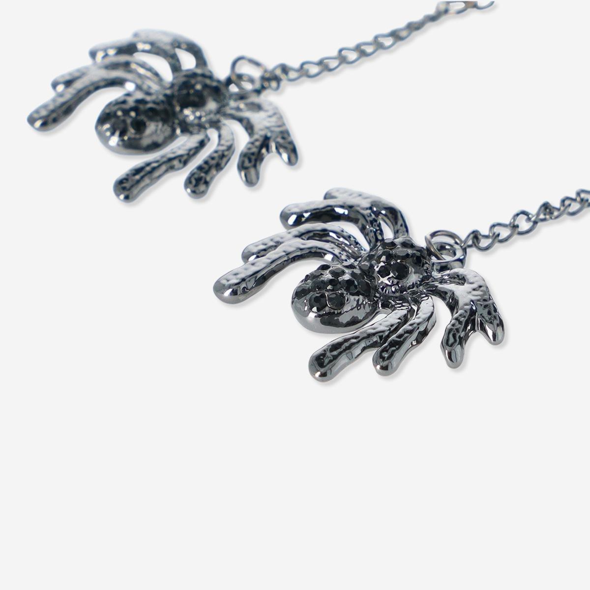 Black Spider Earrings