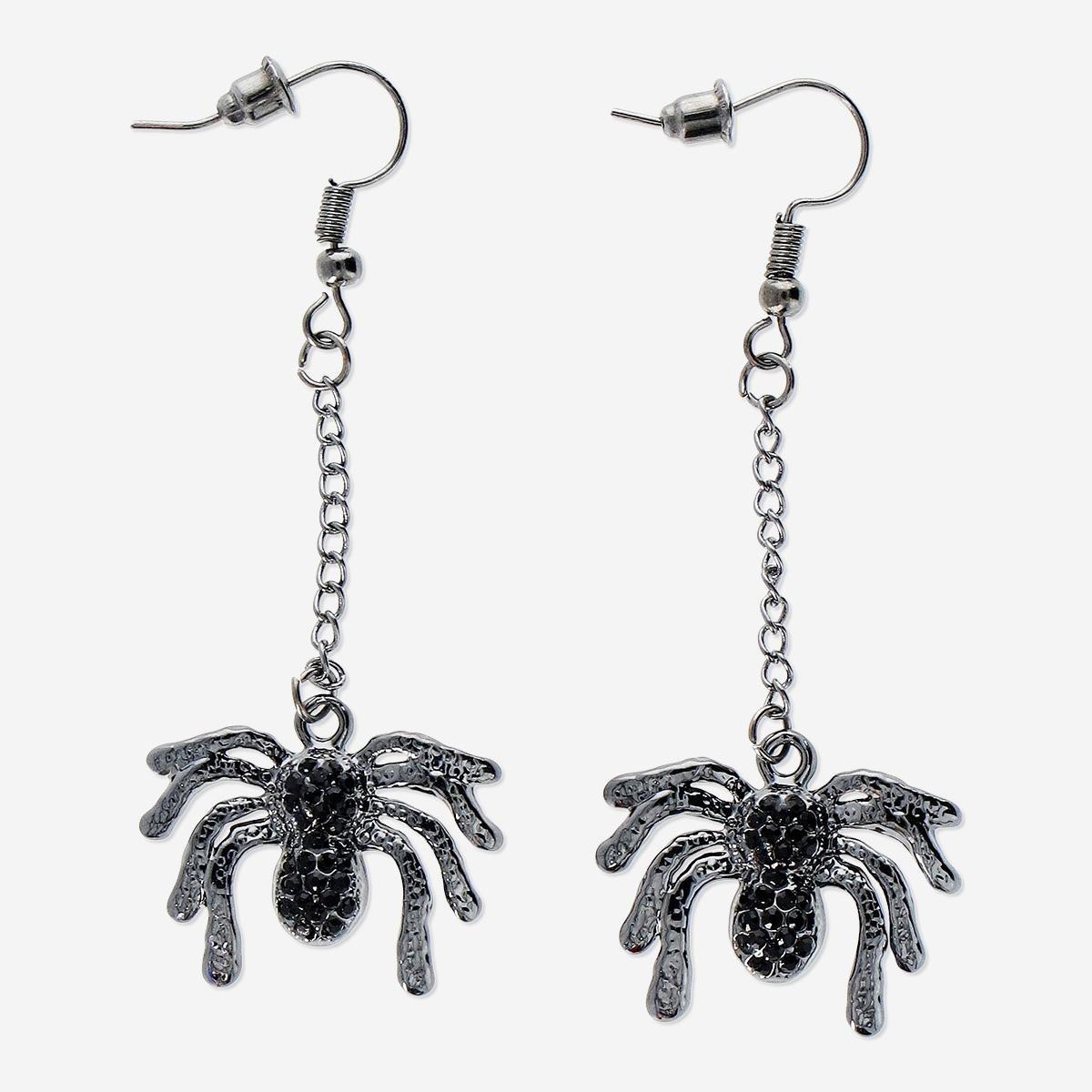 Black Spider Earrings