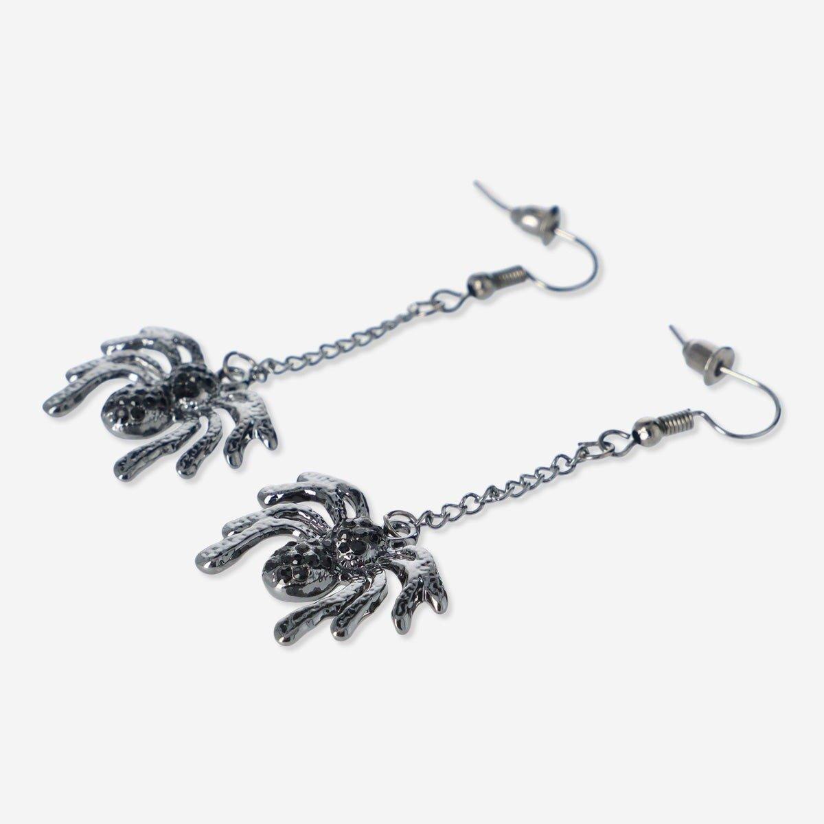 Black Spider Earrings