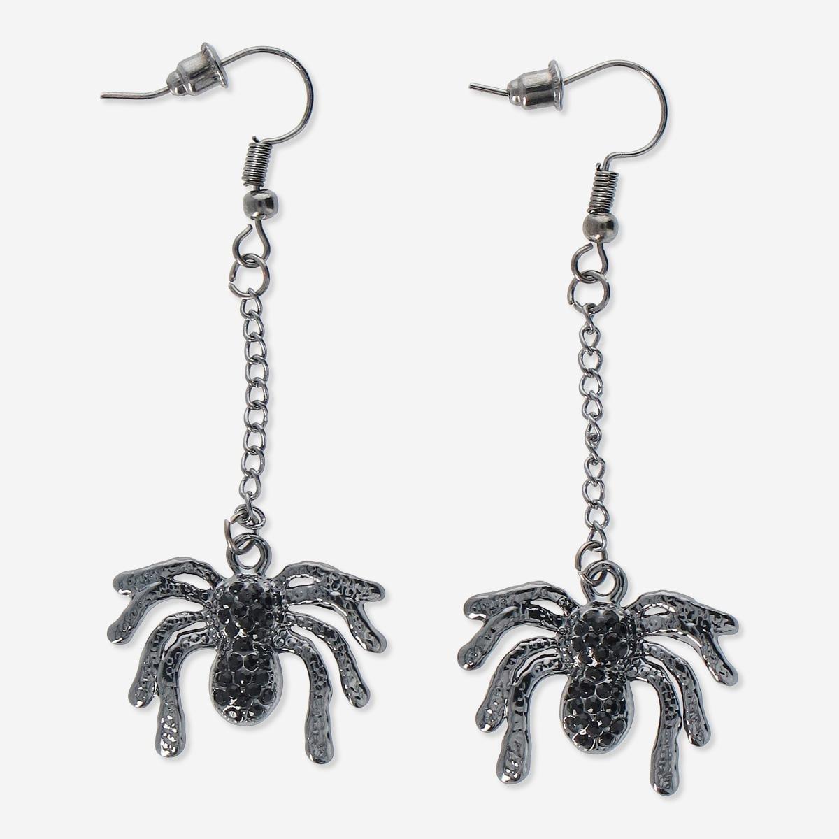 Black Spider Earrings