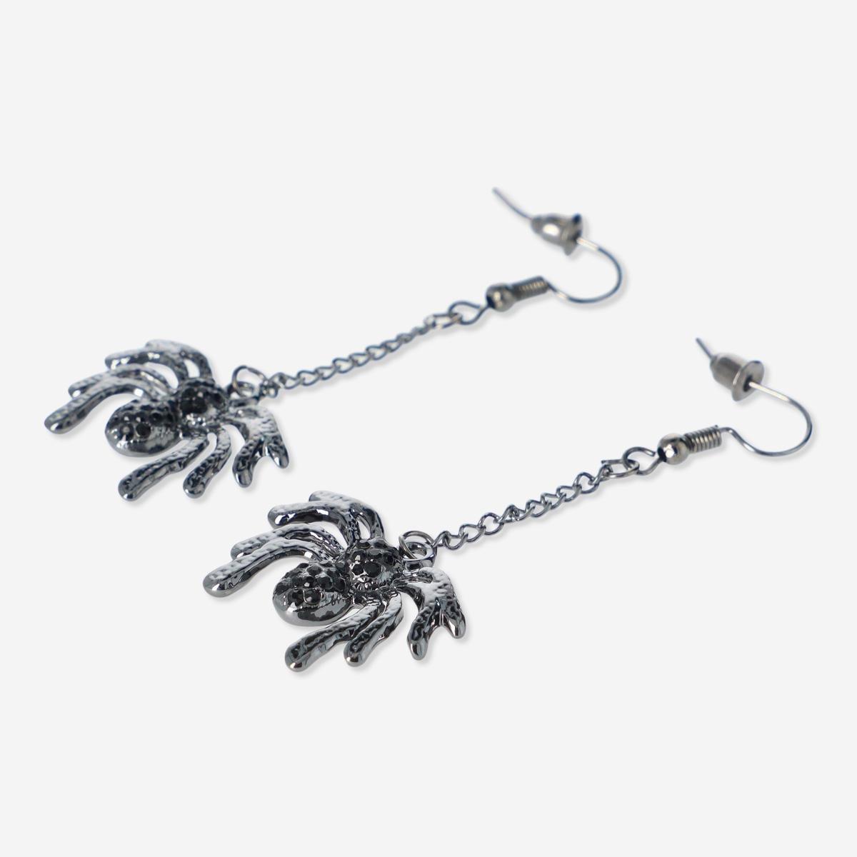 Black Spider Earrings