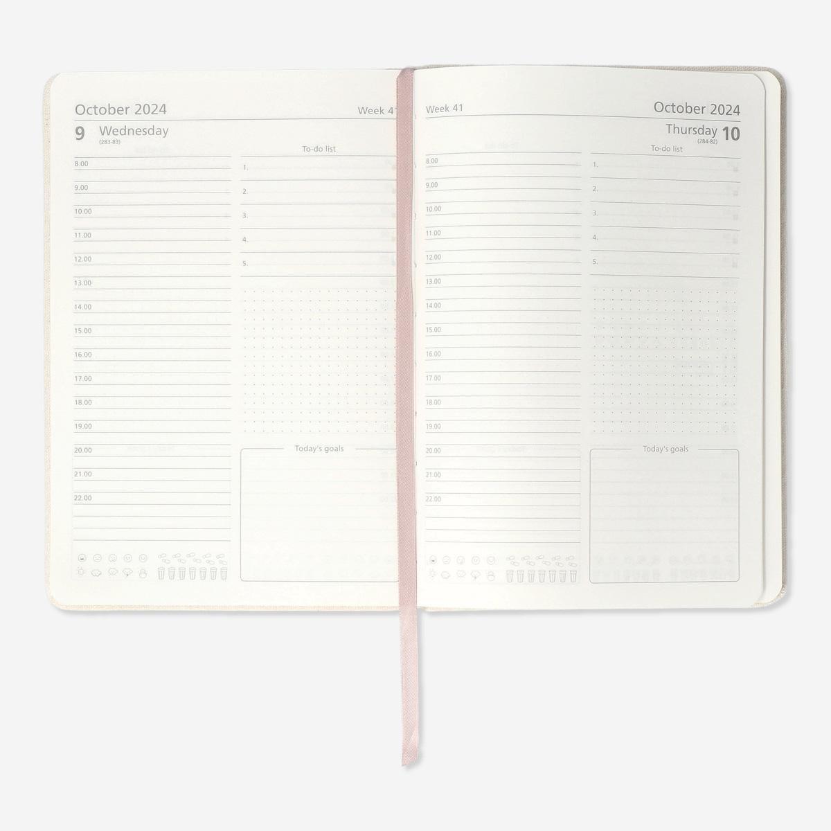Beige daily diary. a5