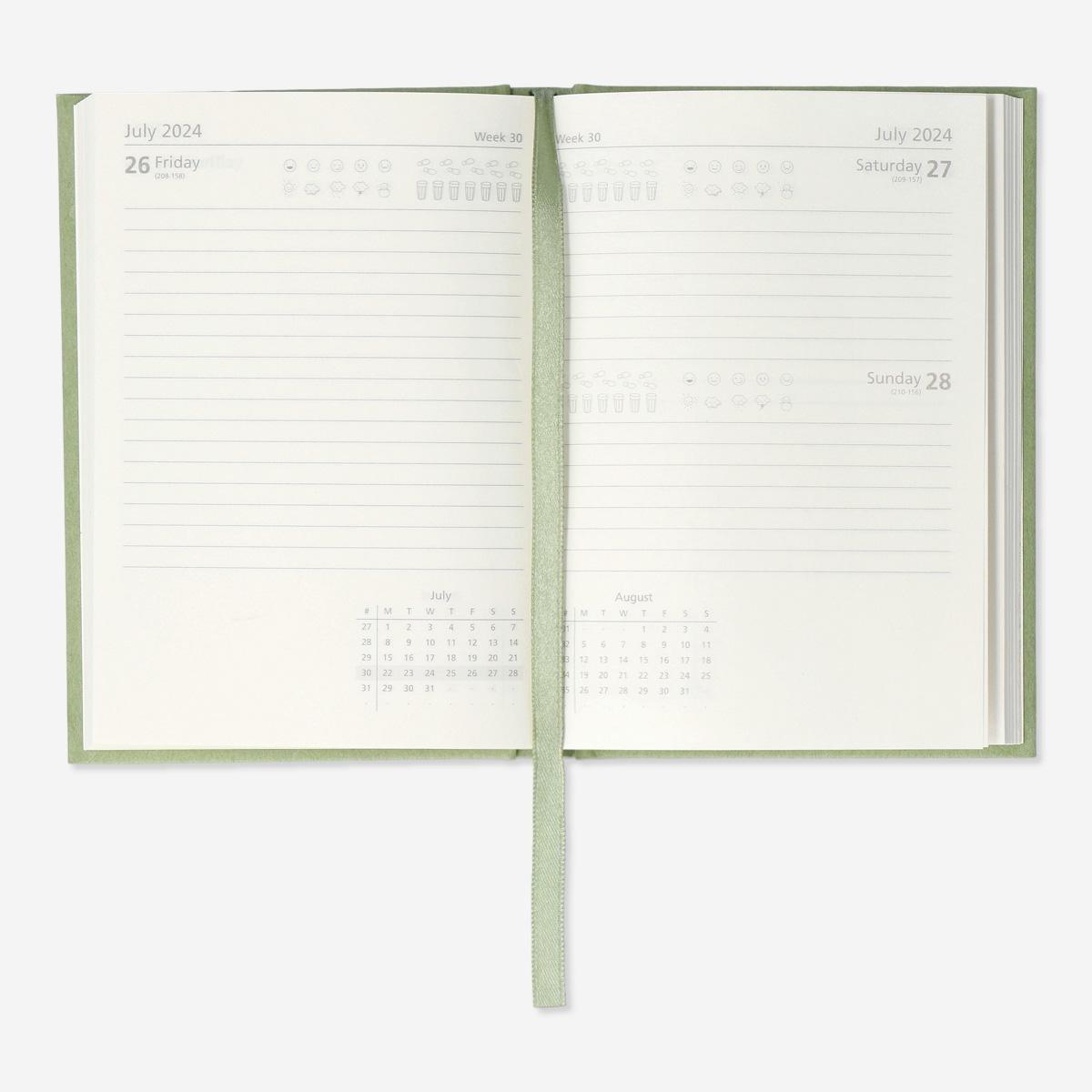 Green daily diary. a6