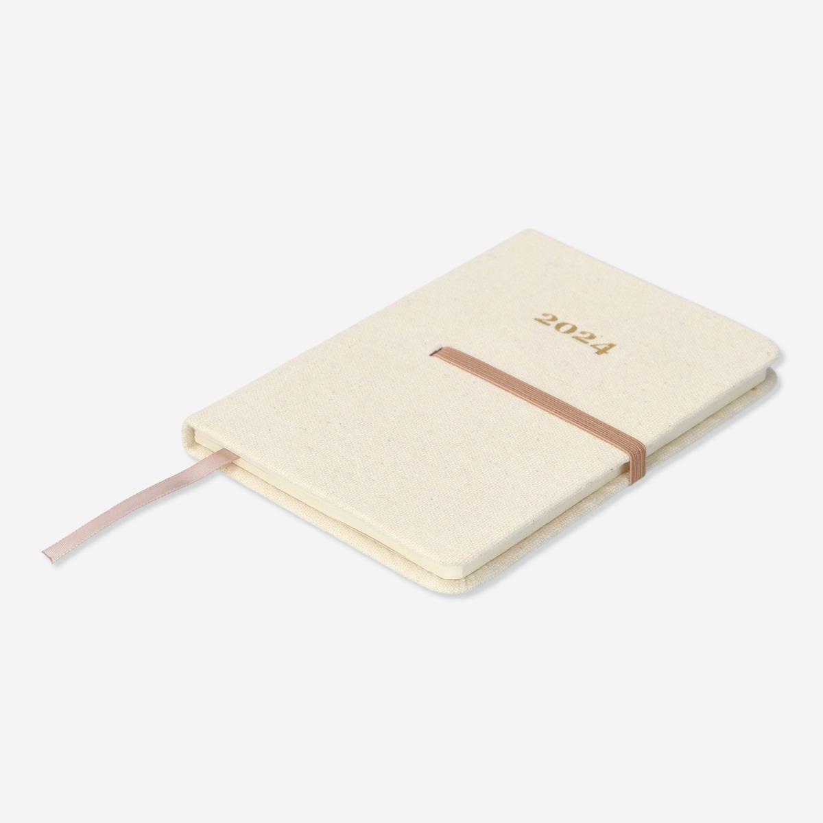 Beige weekly diary. a6