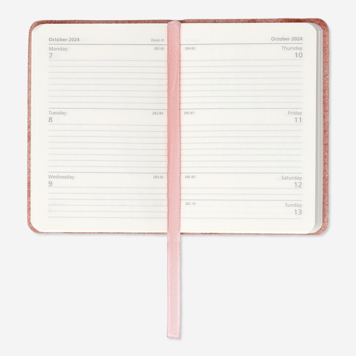 Pink weekly diary