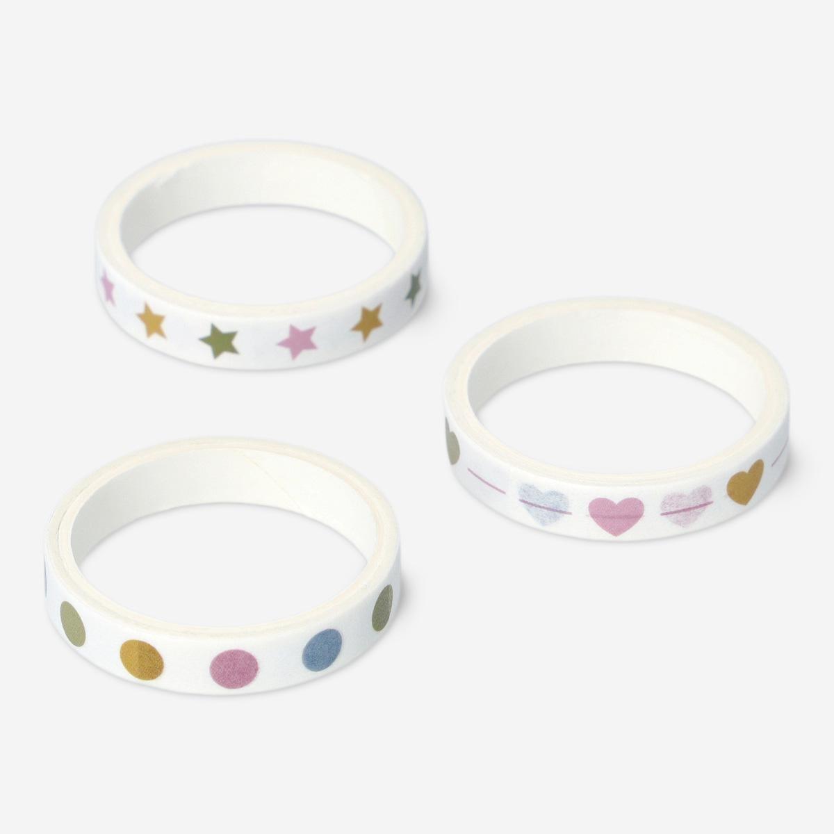 Multicolour paper tape. 3 pcs