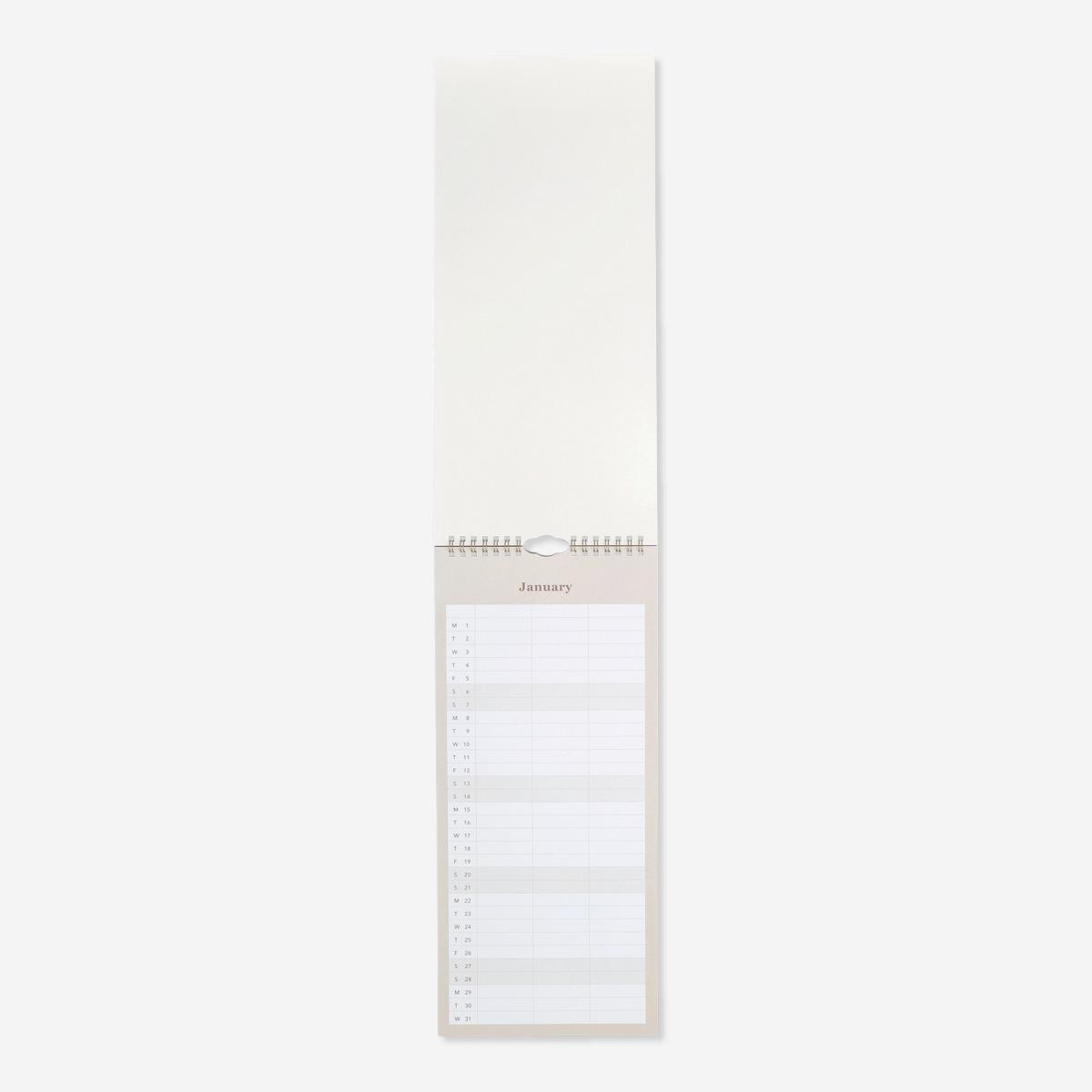 Multicolour monthly calendar. for hanging