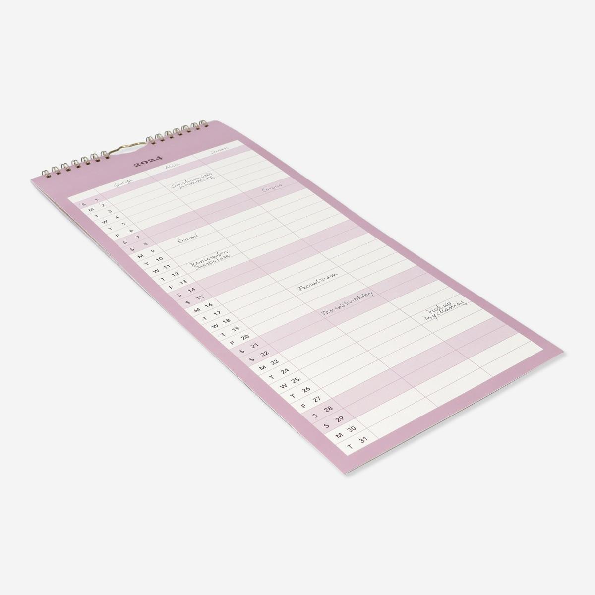 Multicolour monthly calendar. for hanging