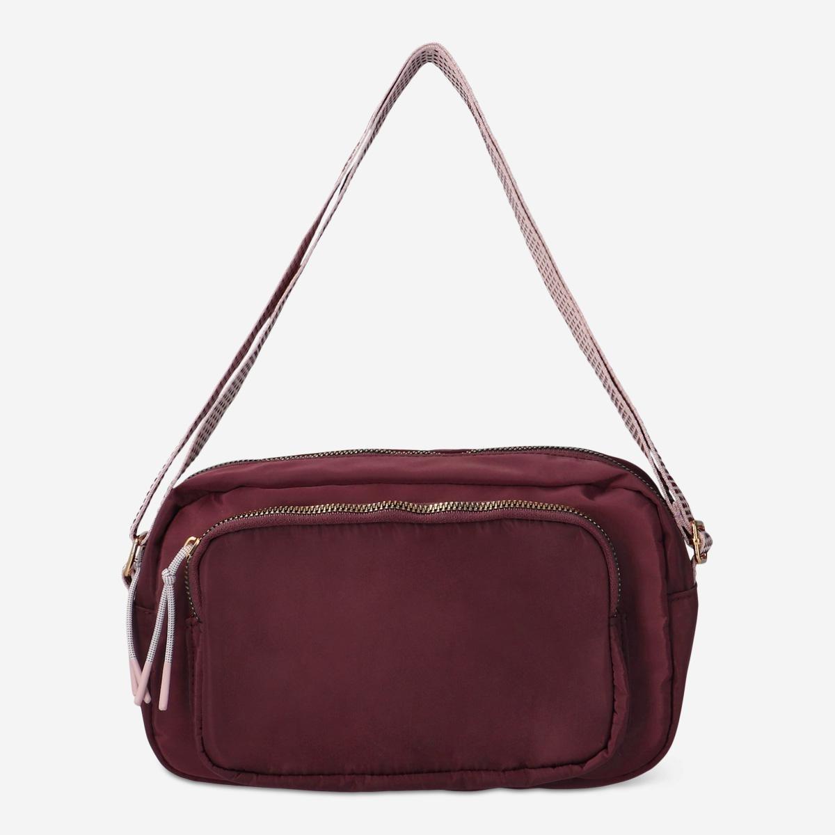 Red shoulder bag