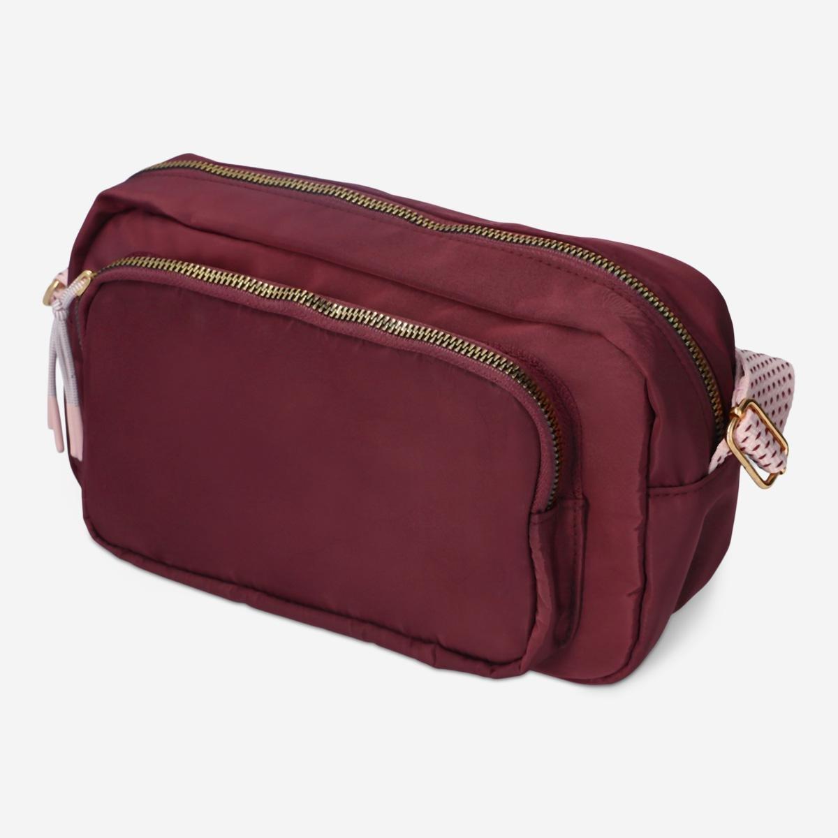 Red shoulder bag