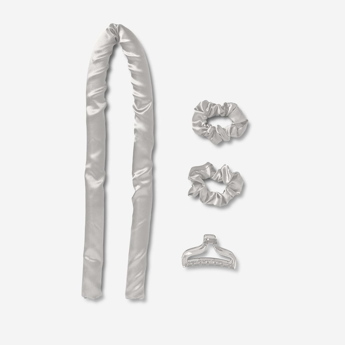Grey heatless hair curling kit