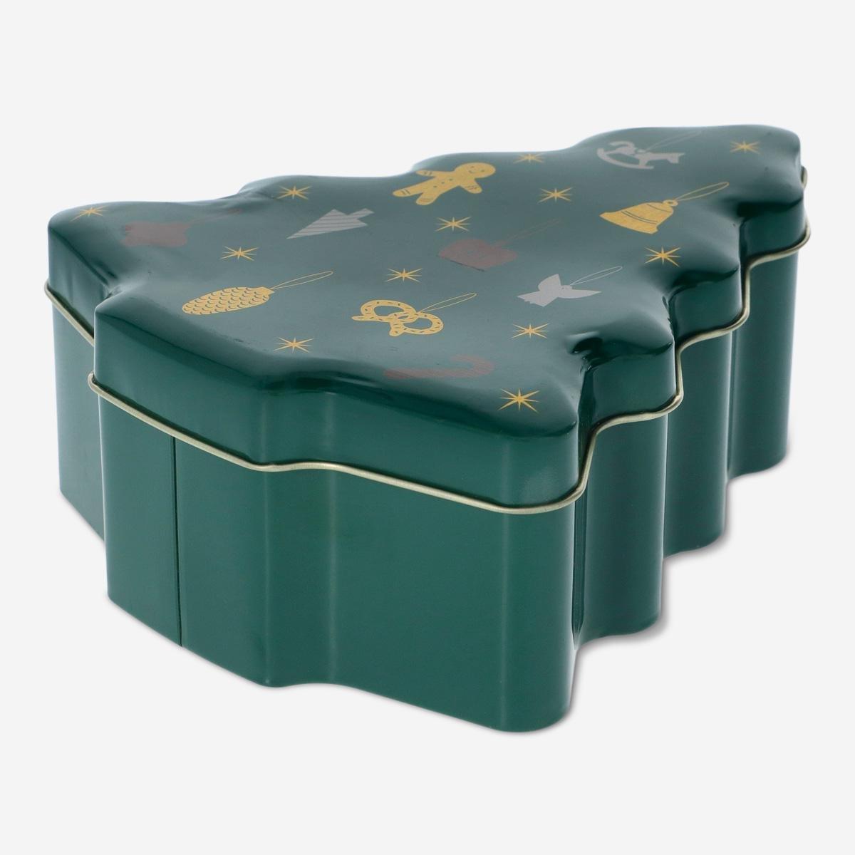 Green Christmas Tree Cake Tin - 19 Cm