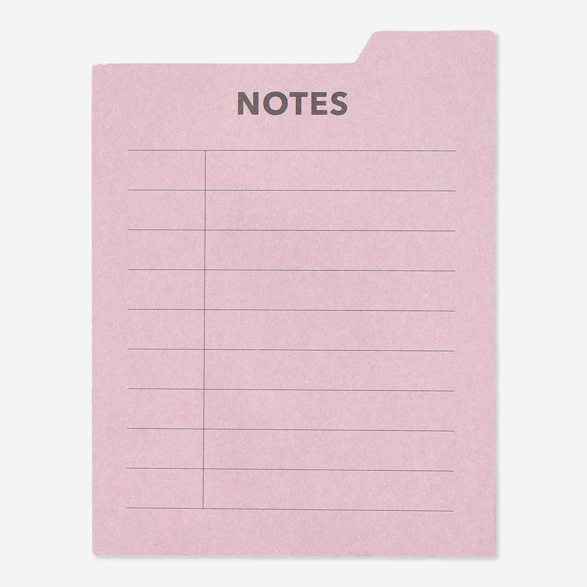 Pink sticky memos