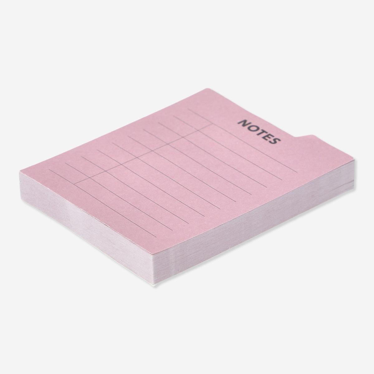 Pink sticky memos