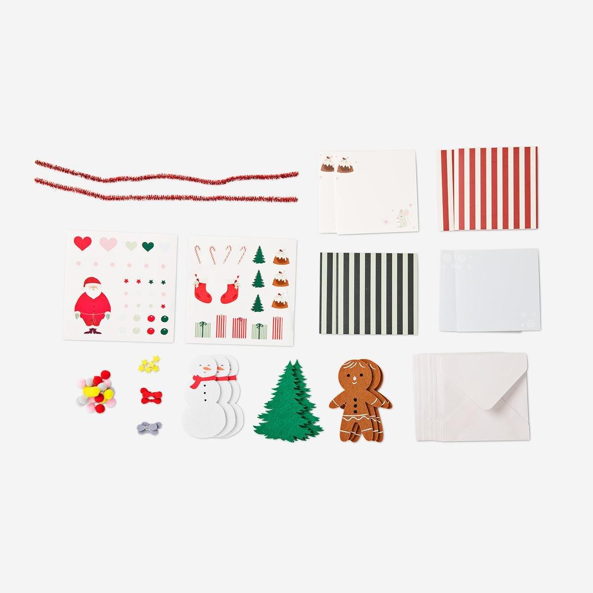 Red make-your-own christmas cards