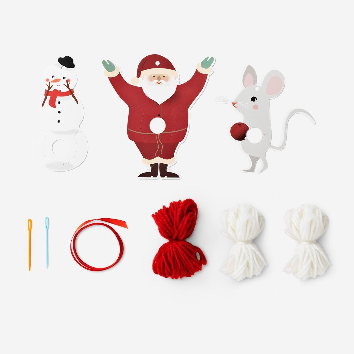 Red make-your-own christmas ornaments