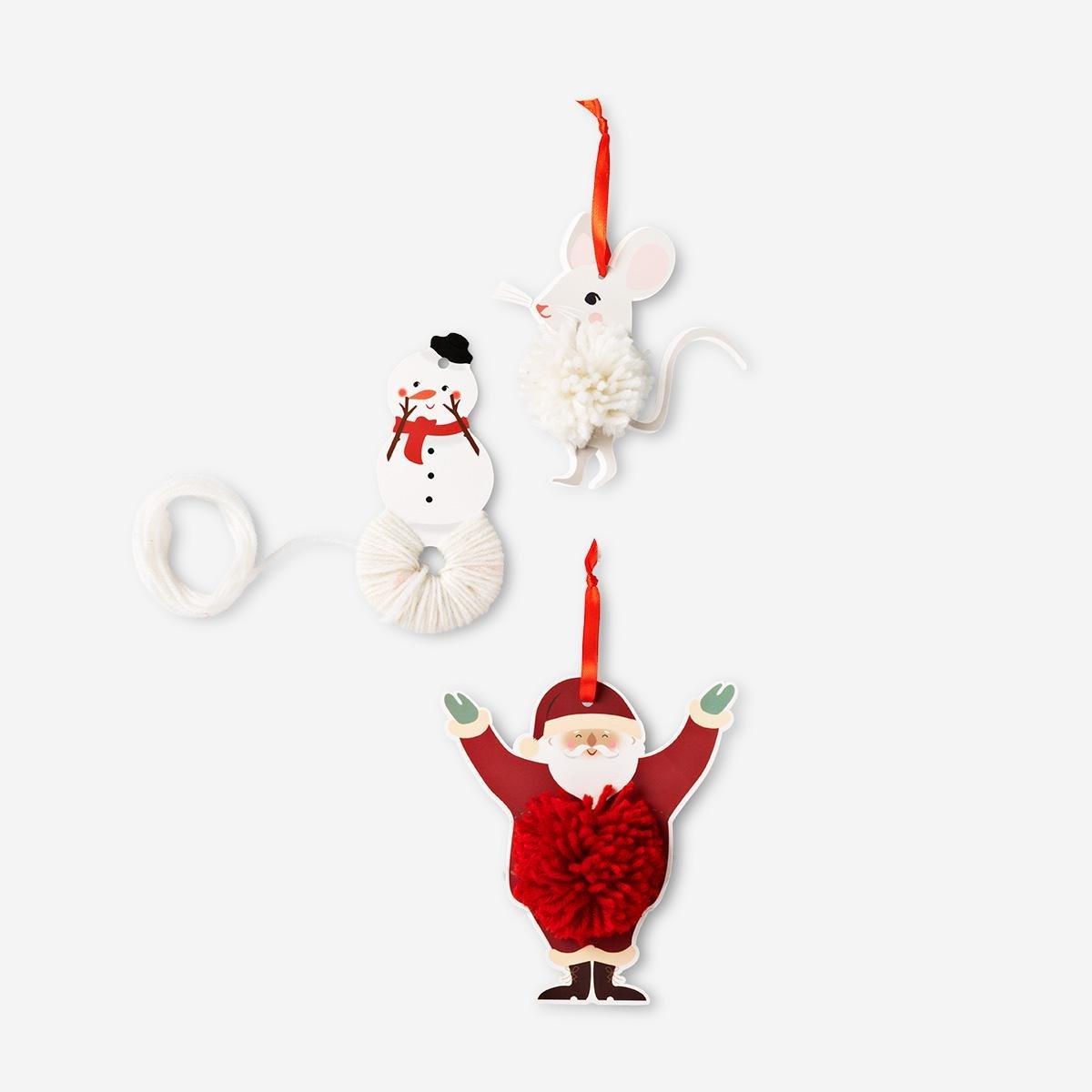Red make-your-own christmas ornaments