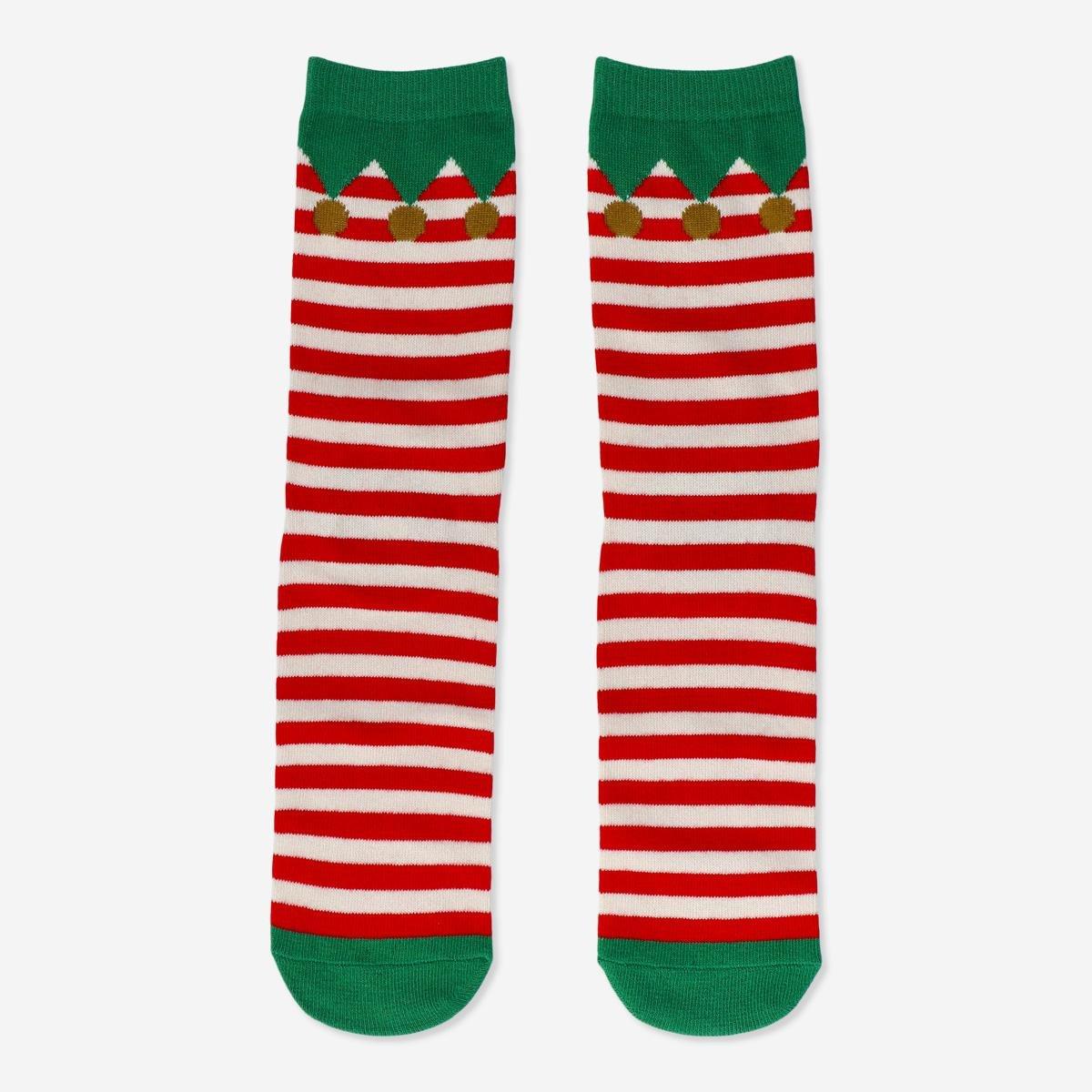 Multicolour Striped Elf Socks - Size 39/41