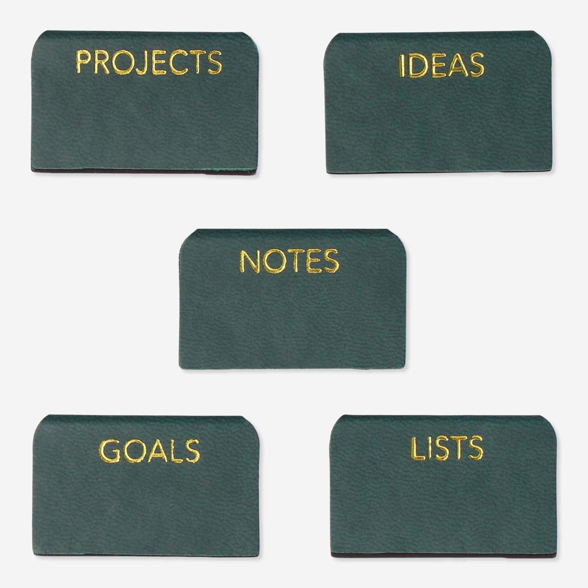 Green magnetic bookmarks. 5 pcs