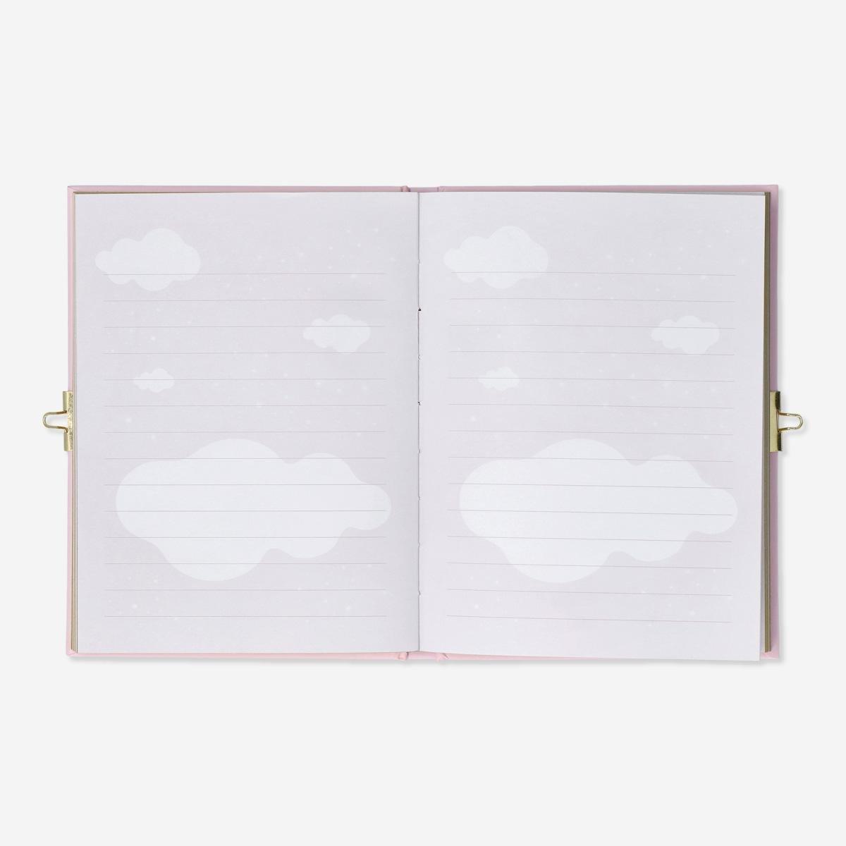 Pink diary book with lock.