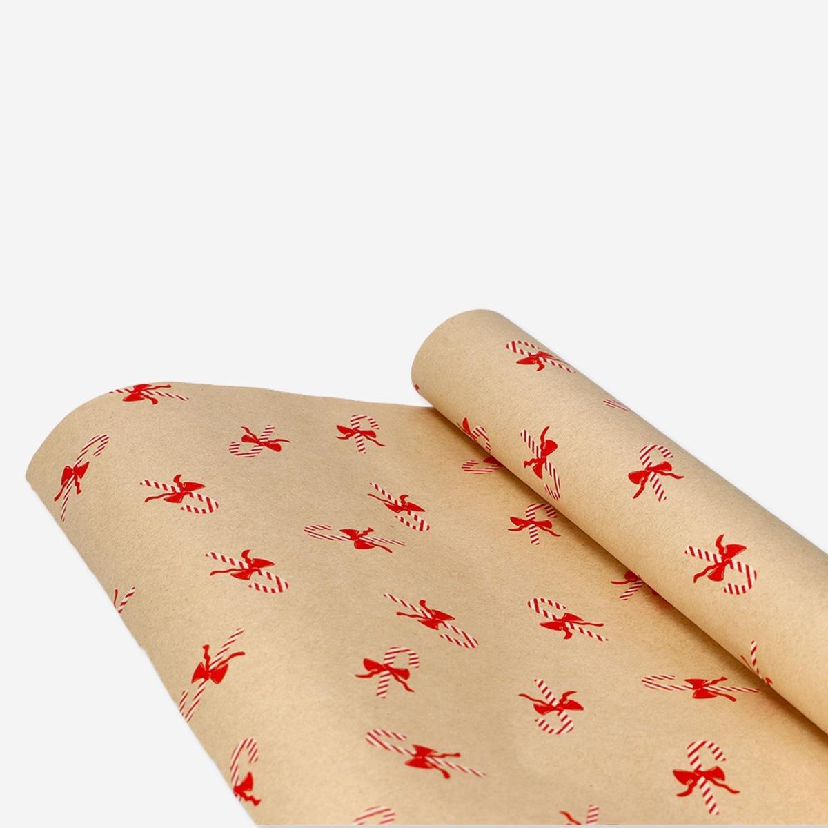 Multicolour candy cane wrapping paper