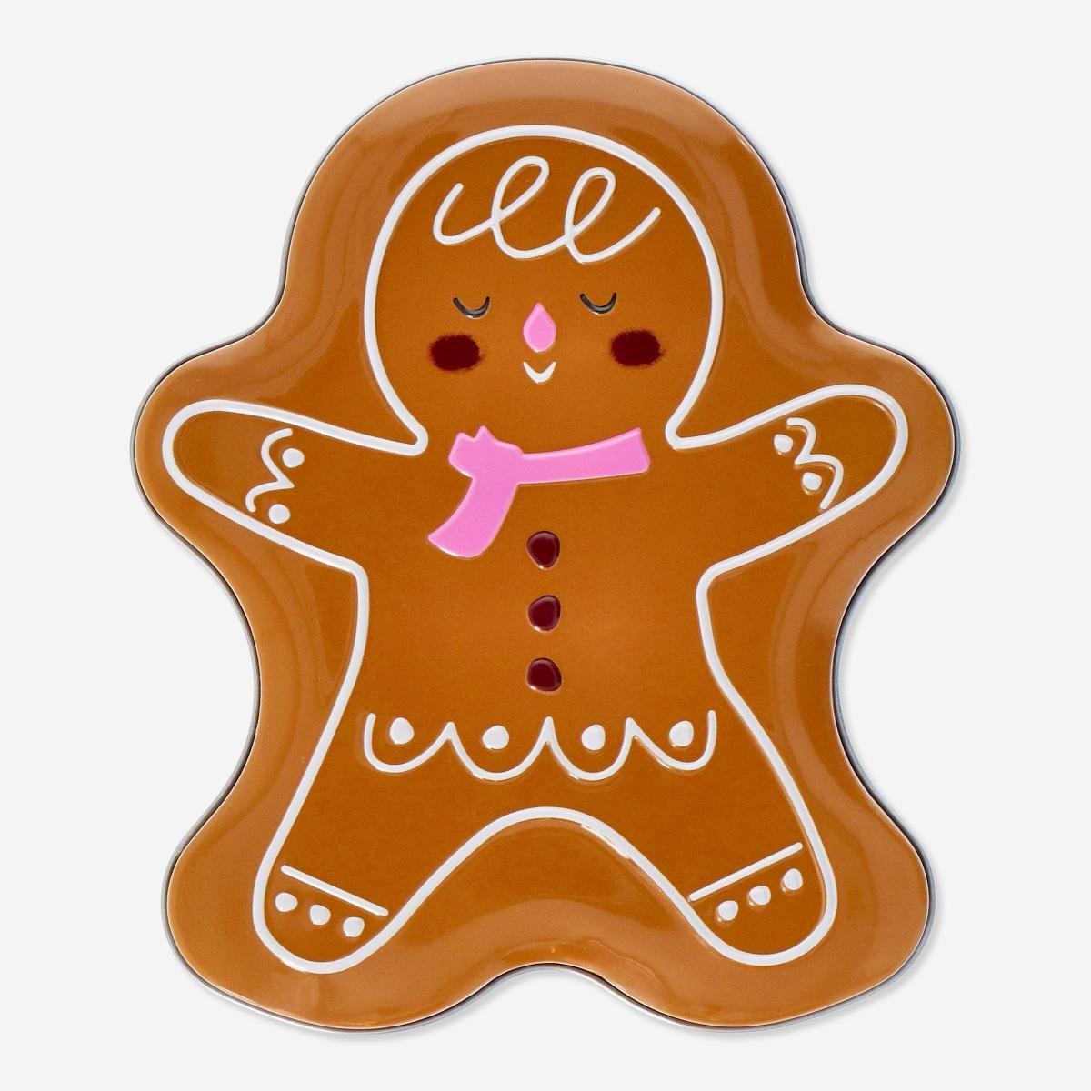 Brown Gingerbread-Shaped Cake Tin - 14 Cm