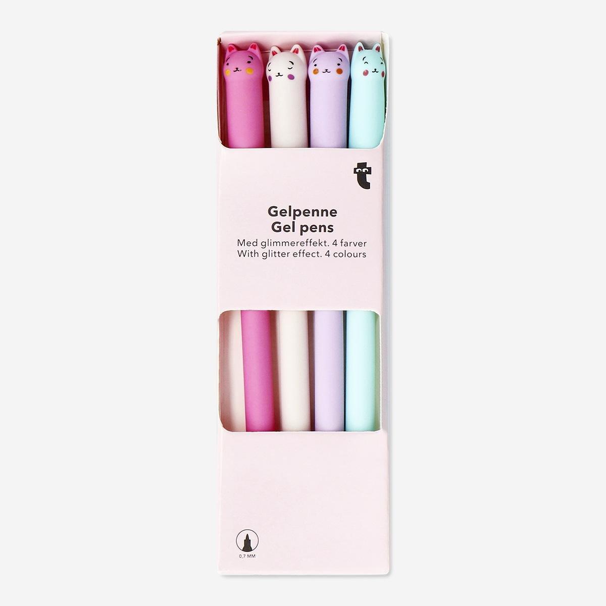 Multicolour glitter gel pens. 4 pcs.