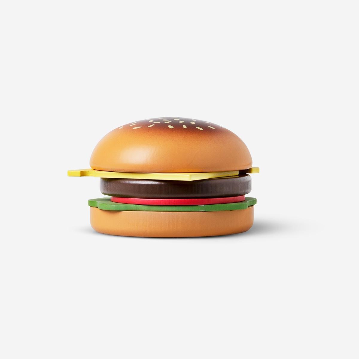 Multicolour wooden hamburger.