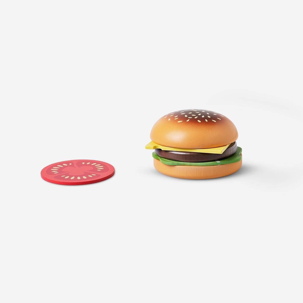 Multicolour wooden hamburger.