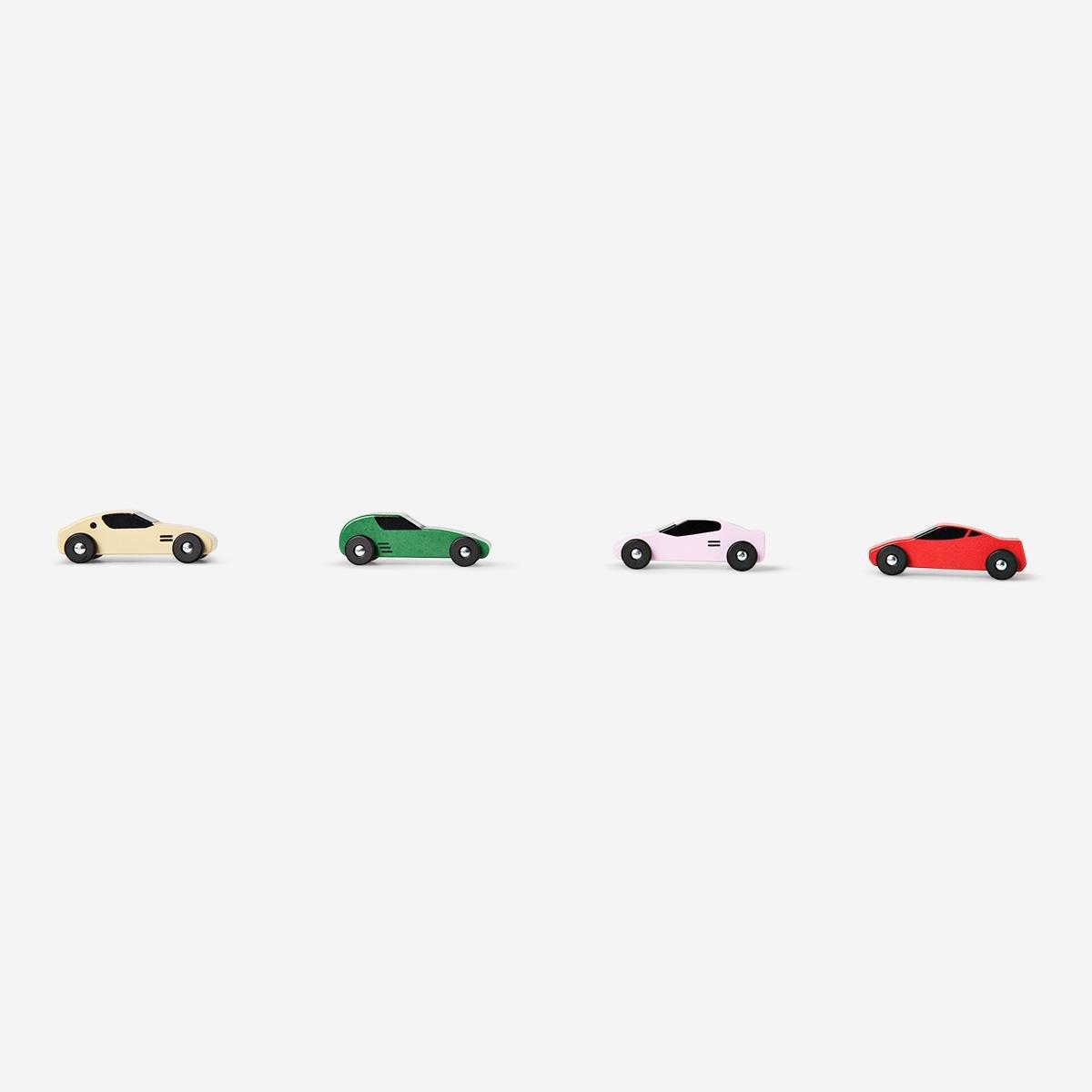 Multicolour wooden car truck.