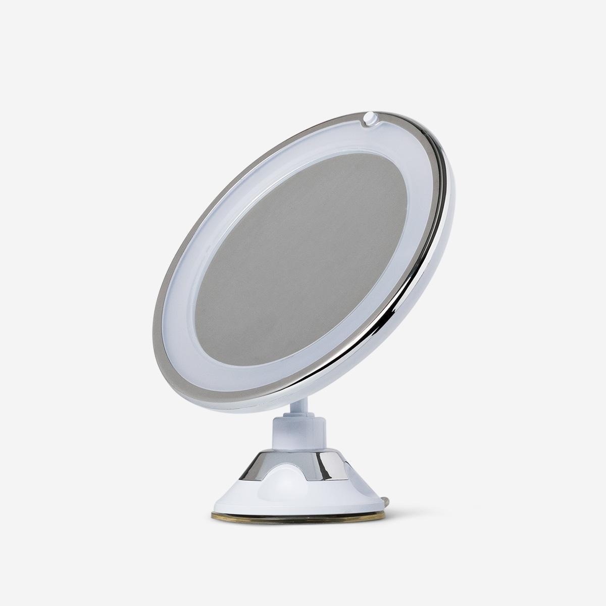 White adjustable mirror. with light